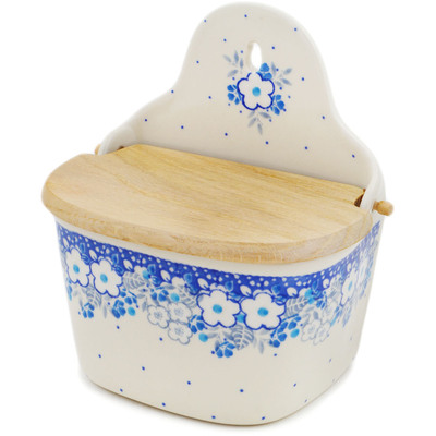 Polish Pottery Wall Jar 6&quot; Sky Full Of Flowers UNIKAT