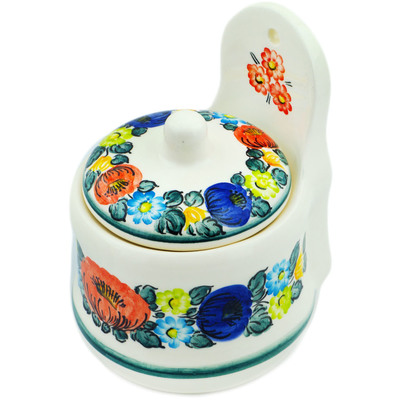 faience Wall Jar 7&quot; Blooming Roses