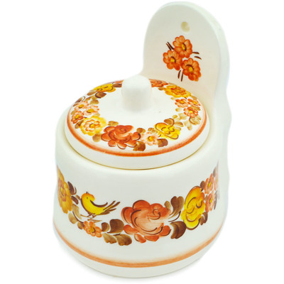 Faience Wall Jar 7&quot; Brown Sunshine
