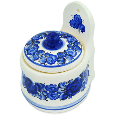 Faience Wall Jar 7&quot; Lagoon