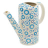 Polish Pottery Watering Can 14 oz Groovy Blues UNIKAT