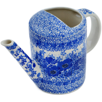 Polish Pottery Watering Can 17 oz Dreams In Blue UNIKAT