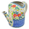 Polish Pottery Watering Can 17 oz Festive Avian Delight UNIKAT