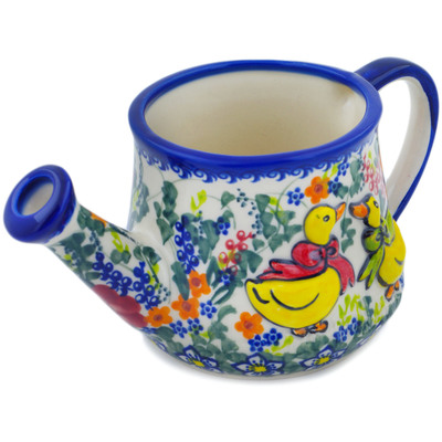 Polish Pottery Watering Can 22 oz Polish Garden UNIKAT