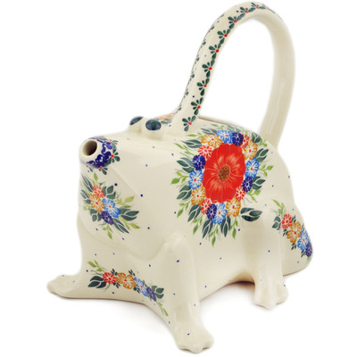 Polish Pottery Watering Can 52 oz Summer Bunch