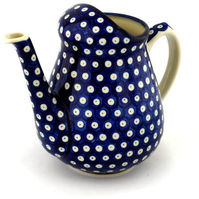 Polish Pottery Watering Can Blue Eyes