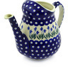 Polish Pottery Watering Can Cobalt Daisy Peacock
