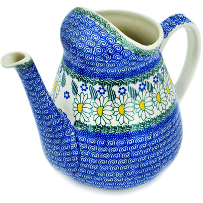 Polish Pottery Watering Can Crazy Daisy