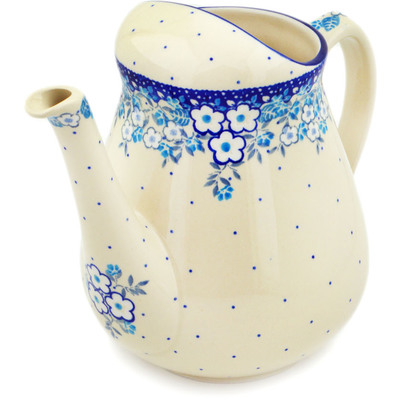 Polish Pottery Watering Can Floral Animation UNIKAT