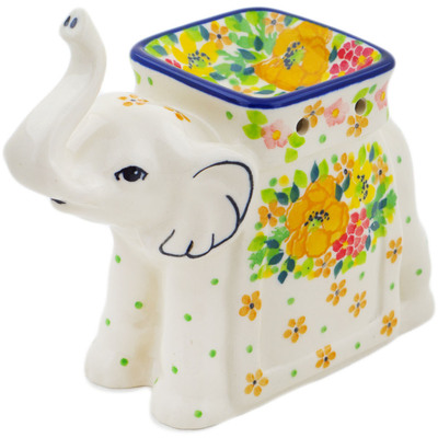 Polish Pottery Wax Warmer 6&quot; Bright Spring UNIKAT