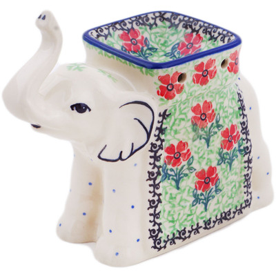 Polish Pottery Wax Warmer 6&quot; Maraschino
