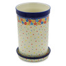 Polish Pottery Wine Chill with Saucer 8&quot; Joy
