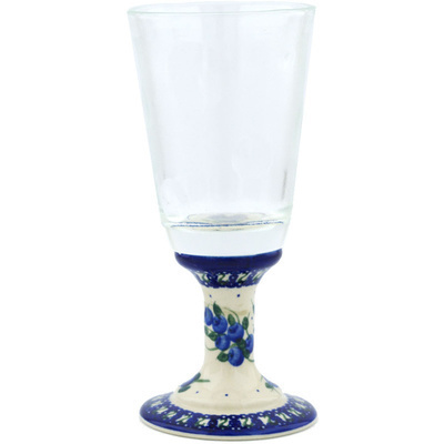 Polish Pottery Wine Glass 10 oz