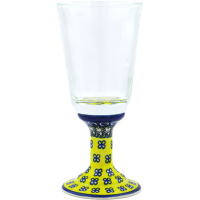Polish Pottery Wine Glass 10 oz