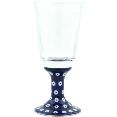 Polish Pottery Wine Glass 10 oz