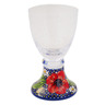 Polish Pottery Wine Glass 12 oz Vivid Garden UNIKAT