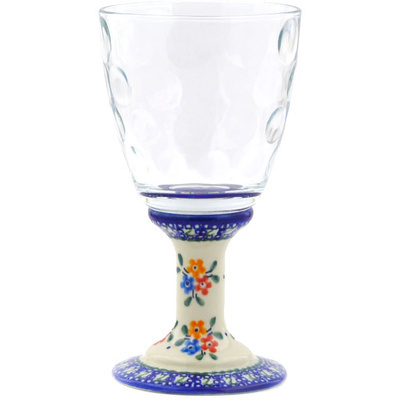 Polish Pottery Wine Glass 13 oz