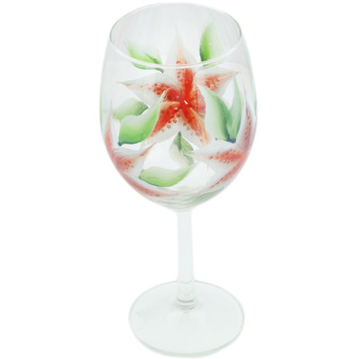 Glass Wine Glass 15 oz Lily's Kiss
