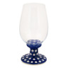 Polish Pottery Wine Glass 19 oz Lovely Blue Eyes