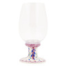 Polish Pottery Wine Glass 19 oz Lupine Surprise UNIKAT