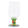 Polish Pottery Wine Glass 19 oz Poppy Fever UNIKAT