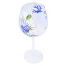 Glass Wine Glass 20 oz Blue Cornflower Meadow