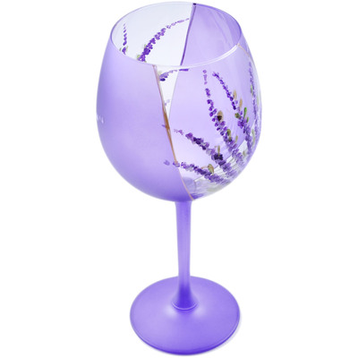 Glass Wine Glass 20 oz Frosty Lavender