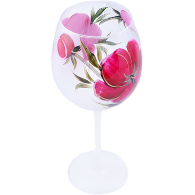 Glass Wine Glass 20 oz Pink Ladies