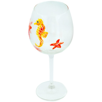 Glass Wine Glass 20 oz Seahorse Glass