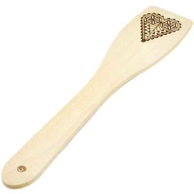 Wood Wooden Spatula 12&quot; Heart