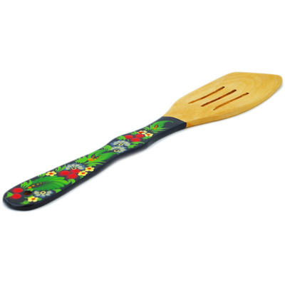 Wood Wooden Spatula 12&quot; Red Fruits