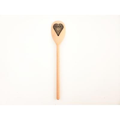 Wood Wooden Spoon 12&quot; Heart