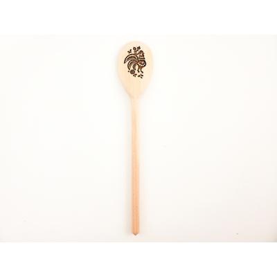 Wood Wooden Spoon 12&quot; Rooster