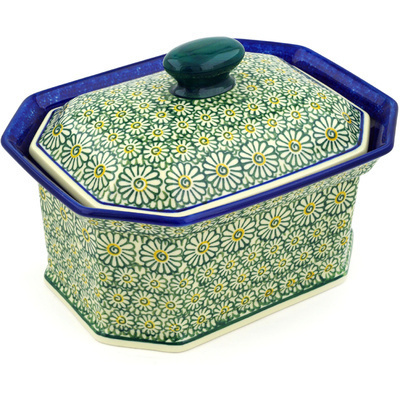 Polish Pottery XL Cake Box 10&quot; Spring Fling