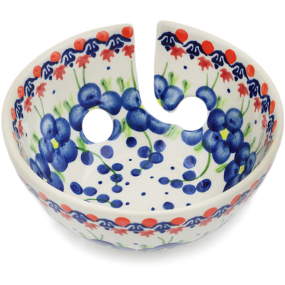 Polish Pottery Yarn Bowl 6&quot; Passion Poppy