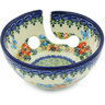 Polish Pottery Yarn Bowl 6&quot; Ring Of Flowers UNIKAT