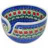 Polish Pottery Yarn Bowl 7&quot; Maraschino