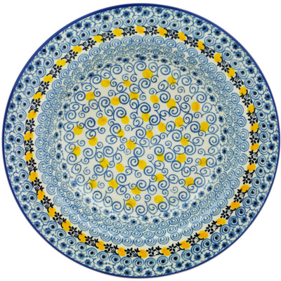 Polish Pottery Pasta Bowl 9" Lemon Season