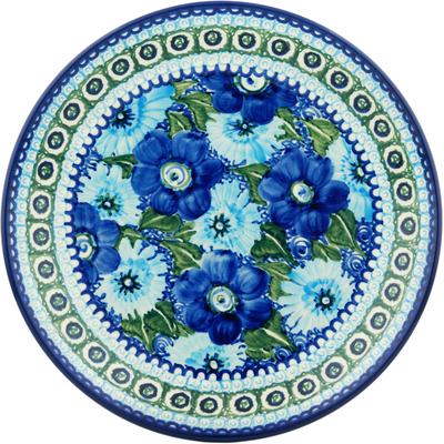 Polish Pottery Dinner Plate 10½-inch Powder Puff UNIKAT
